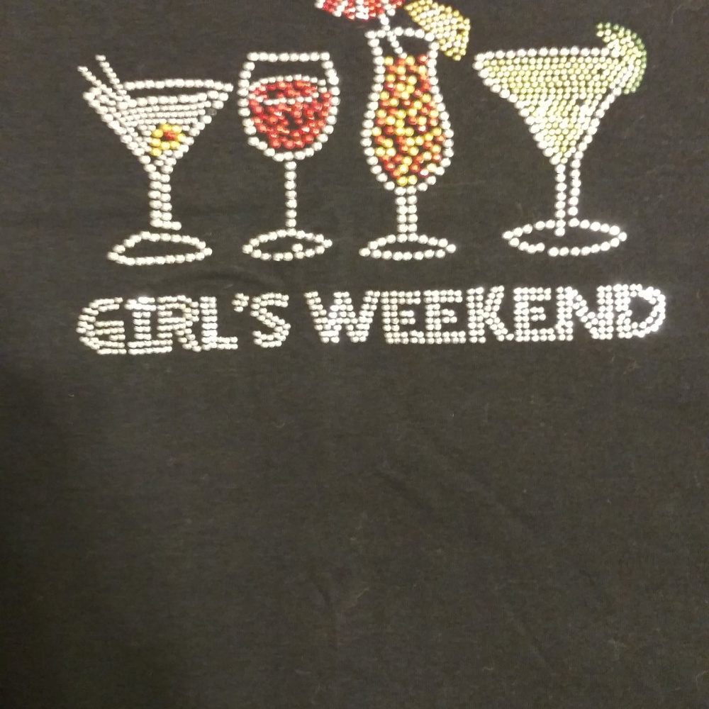"Girl's Weekend" Rhinestone Embellished Tee - Picture 11 of 11